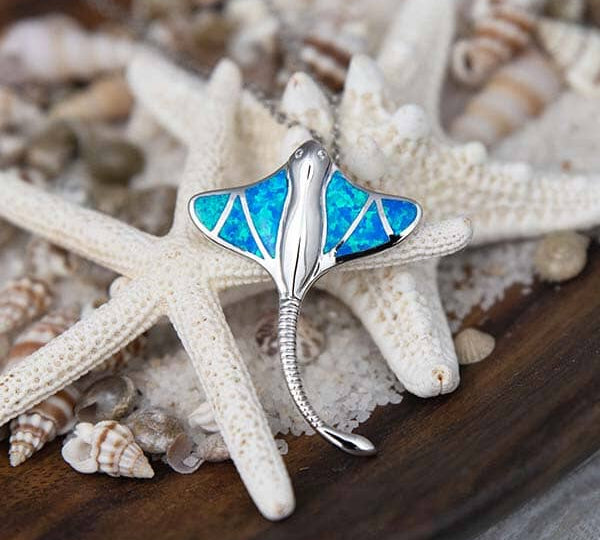 Paradise Opal Stingray Pendant Pendant Island by Koa Nani 