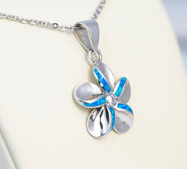 Paradise Opal Striped Plumeria Pendant Pendant Island by Koa Nani 