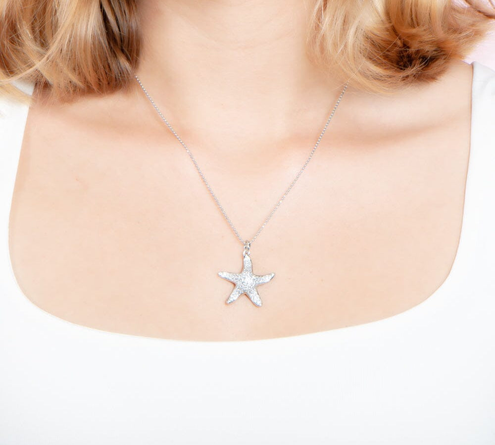 Pavé Classic Starfish Pendant Pendant Island by Koa Nani 