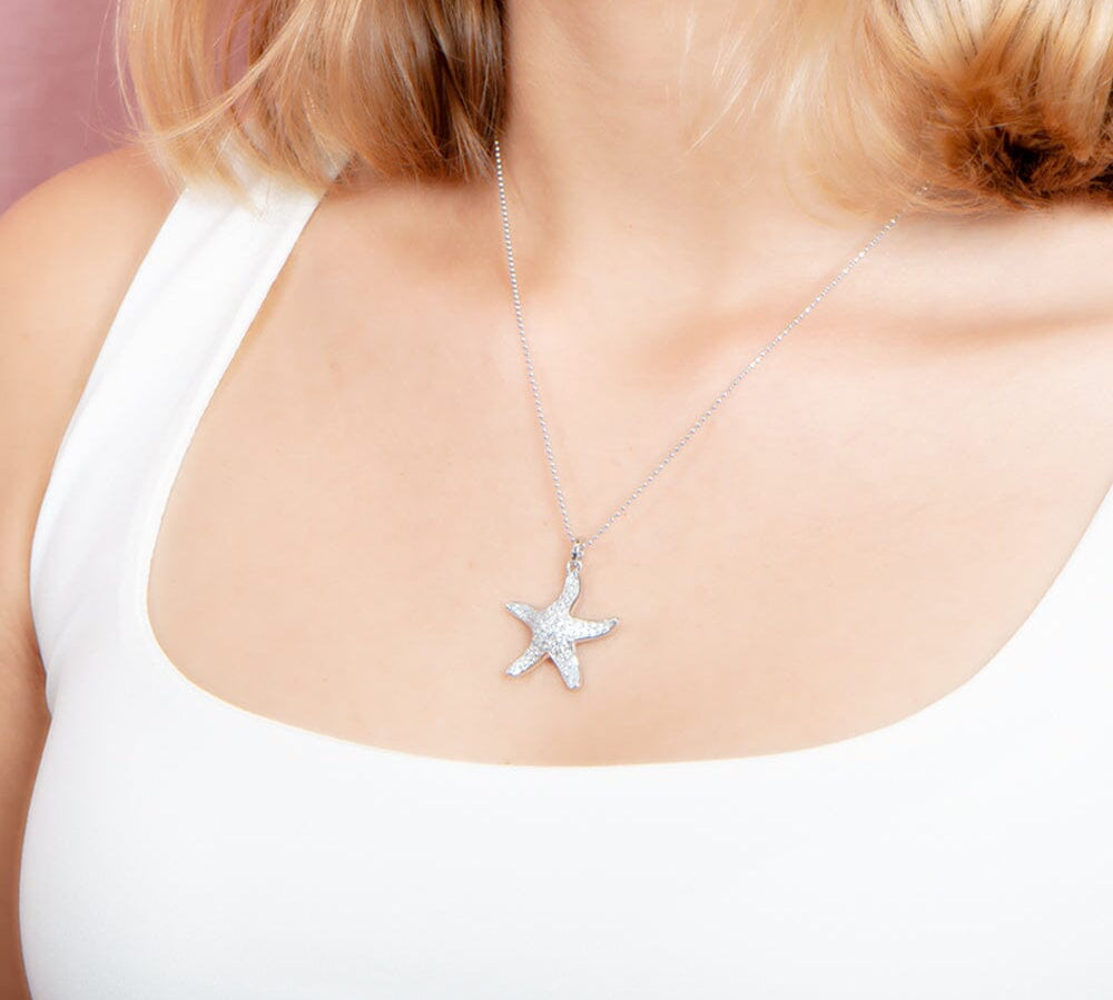 Pavé Classic Starfish Pendant Pendant Island by Koa Nani 