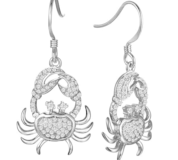 Pavé Crab Earrings Earrings Island by Koa Nani White Gold 