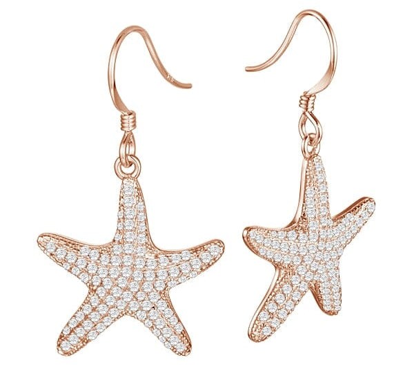 Pavé Cushion Sea Star Earrings Earrings Island by Koa Nani Rose Gold 