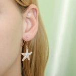 Pavé Cushion Sea Star Earrings Earrings Island by Koa Nani 