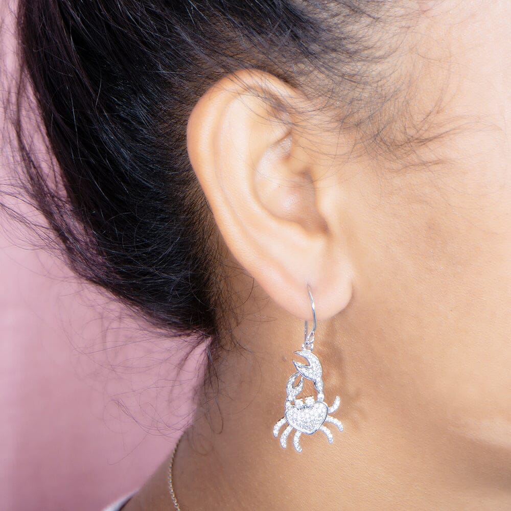 Pavé Dancing Crab Earrings Earrings Island by Koa Nani 