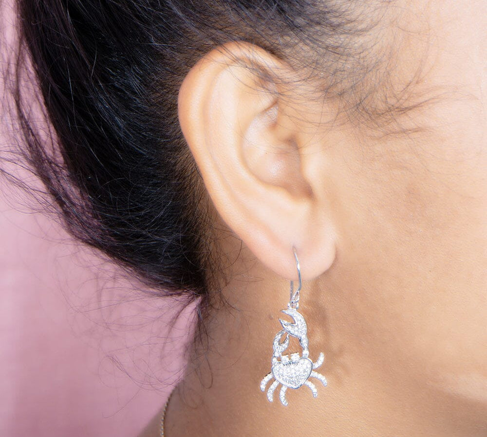 Pavé Dancing Crab Earrings Earrings Island by Koa Nani 