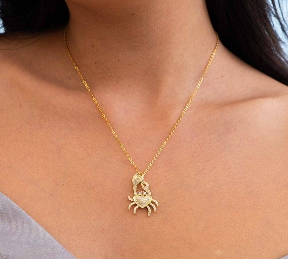 Pavé Dancing Crab Pendant Pendant Island by Koa Nani 