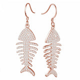 Pavé Fishbone Earrings Earrings Island by Koa Nani Large 