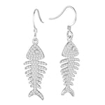 Pavé Fishbone Earrings Earrings Island by Koa Nani Small 