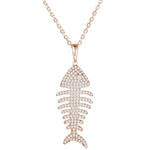 Pavé Fishbone Pendant Pendant Island by Koa Nani Rose Gold Small 