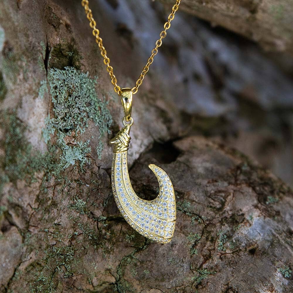 Pavé Fishhook Pendant Pendant Island by Koa Nani 