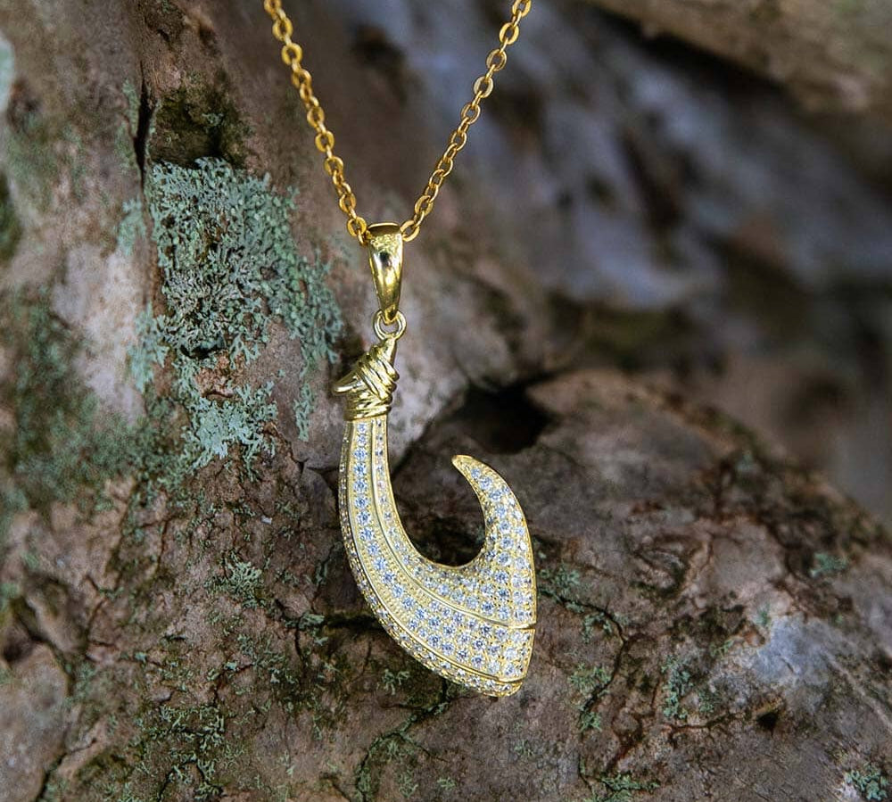 Pavé Fishhook Pendant Pendant Island by Koa Nani 