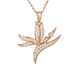 Pavé Hawaii Bird of Paradise Pendant Pendant Island by Koa Nani Rose Gold 