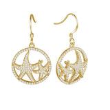 Pavé Hokuhele Eternity Earrings Earrings Island by Koa Nani Yellow Gold 