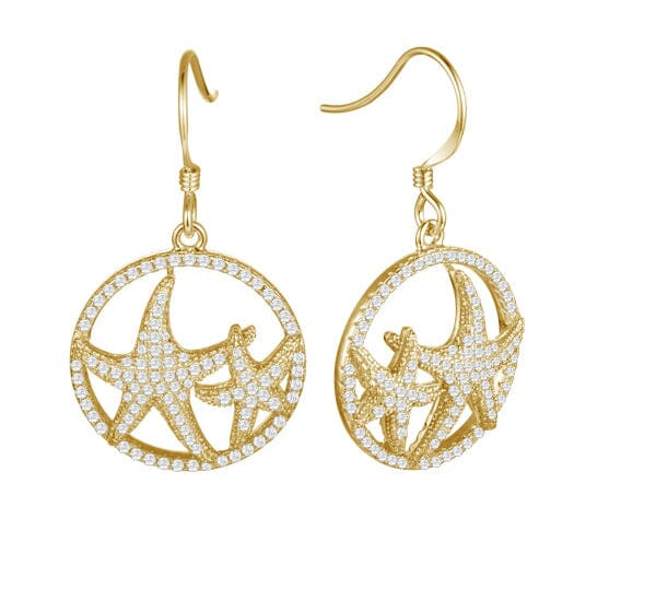 Pavé Hokuhele Eternity Earrings Earrings Island by Koa Nani Yellow Gold 