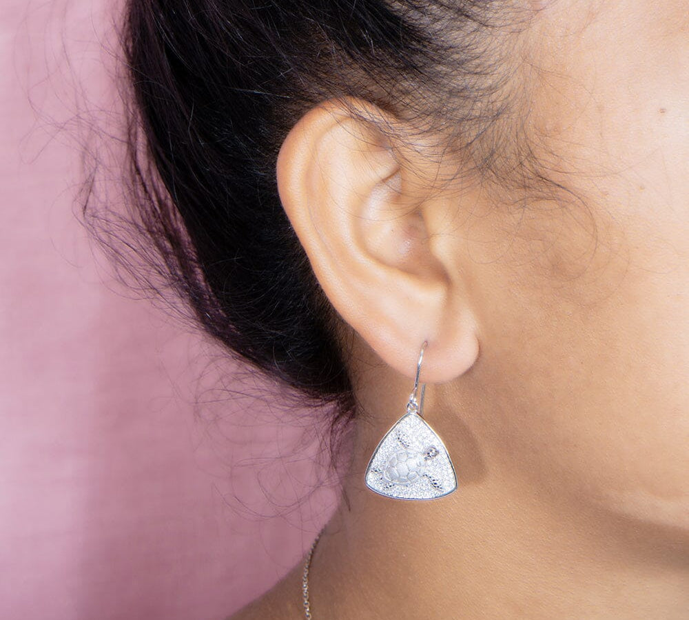 Pavé Honu Reuleaux Earrings Earrings Island by Koa Nani 