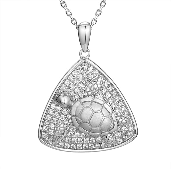 Pavé Honu Reuleaux Pendant Pendant Island by Koa Nani White Gold 