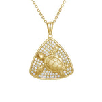 Pavé Honu Reuleaux Pendant Pendant Island by Koa Nani Yellow Gold 