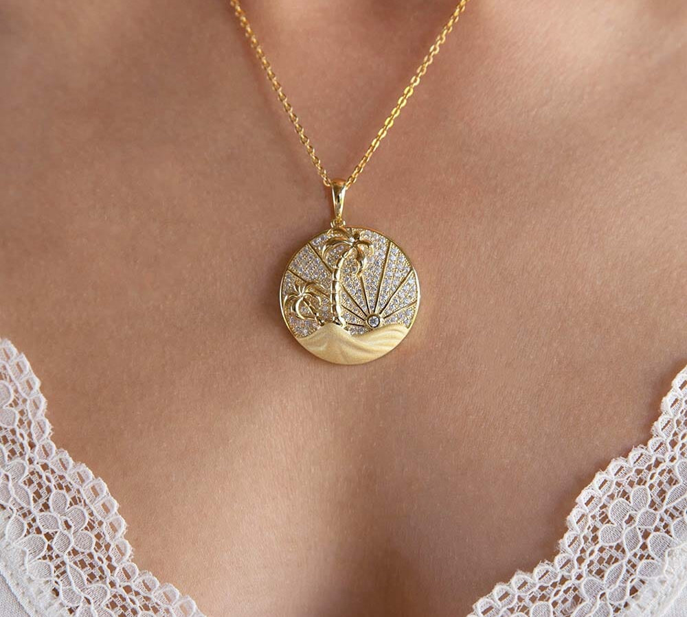 Pavé Island Medallion Pendant Pendant Island by Koa Nani 