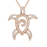 Pavé Kalaeloa Honu Pendant Pendant Island by Koa Nani Rose Gold 