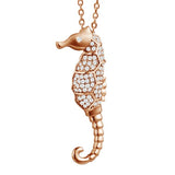 Pavé Lady Seahorse Pendant Pendant Island by Koa Nani Rose Gold 