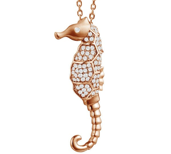 Pavé Lady Seahorse Pendant Pendant Island by Koa Nani Rose Gold 