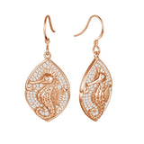 Pavé Magical Seahorse Mandorla Earrings Earrings Island by Koa Nani Rose Gold 