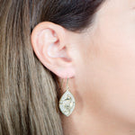 Pavé Magical Seahorse Mandorla Earrings Earrings Island by Koa Nani 