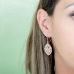 Pavé Magical Seahorse Mandorla Earrings Earrings Island by Koa Nani 