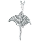 Pavé Majestic Eagle Ray Pendant Pendant Island by Koa Nani White Gold 