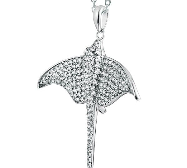 Pavé Majestic Eagle Ray Pendant Pendant Island by Koa Nani White Gold 