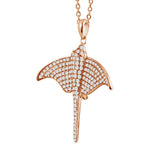 Pavé Majestic Eagle Ray Pendant Pendant Island by Koa Nani Rose Gold 