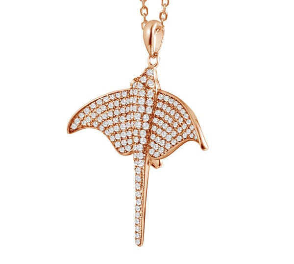 Pavé Majestic Eagle Ray Pendant Pendant Island by Koa Nani Rose Gold 