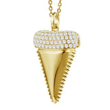 Pavé Mano Tooth Pendant Pendant Island by Koa Nani Yellow Gold 