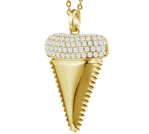 Pavé Mano Tooth Pendant Pendant Island by Koa Nani Yellow Gold 