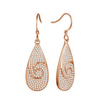 Pavé Nalu Teardrop Earrings Earrings Island by Koa Nani Rose Gold 