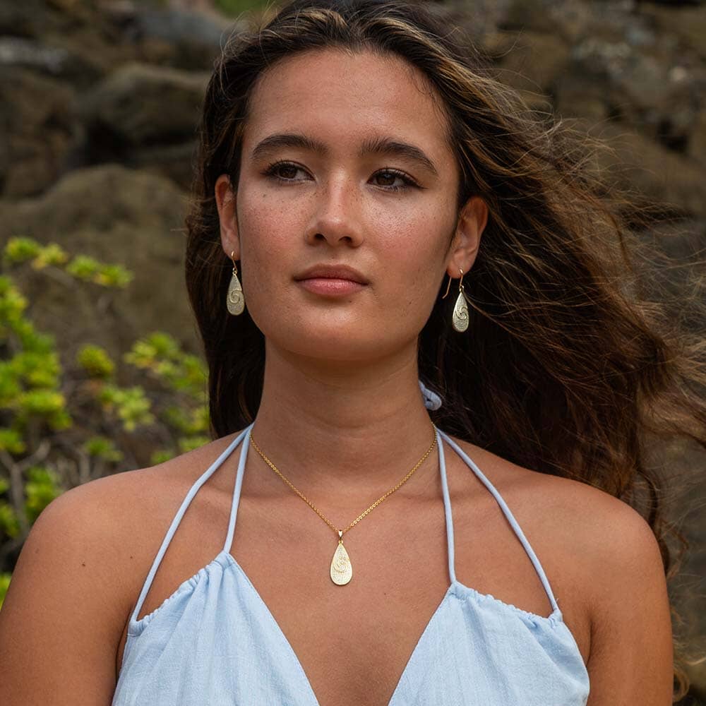 Pavé Nalu Teardrop Earrings Earrings Island by Koa Nani 