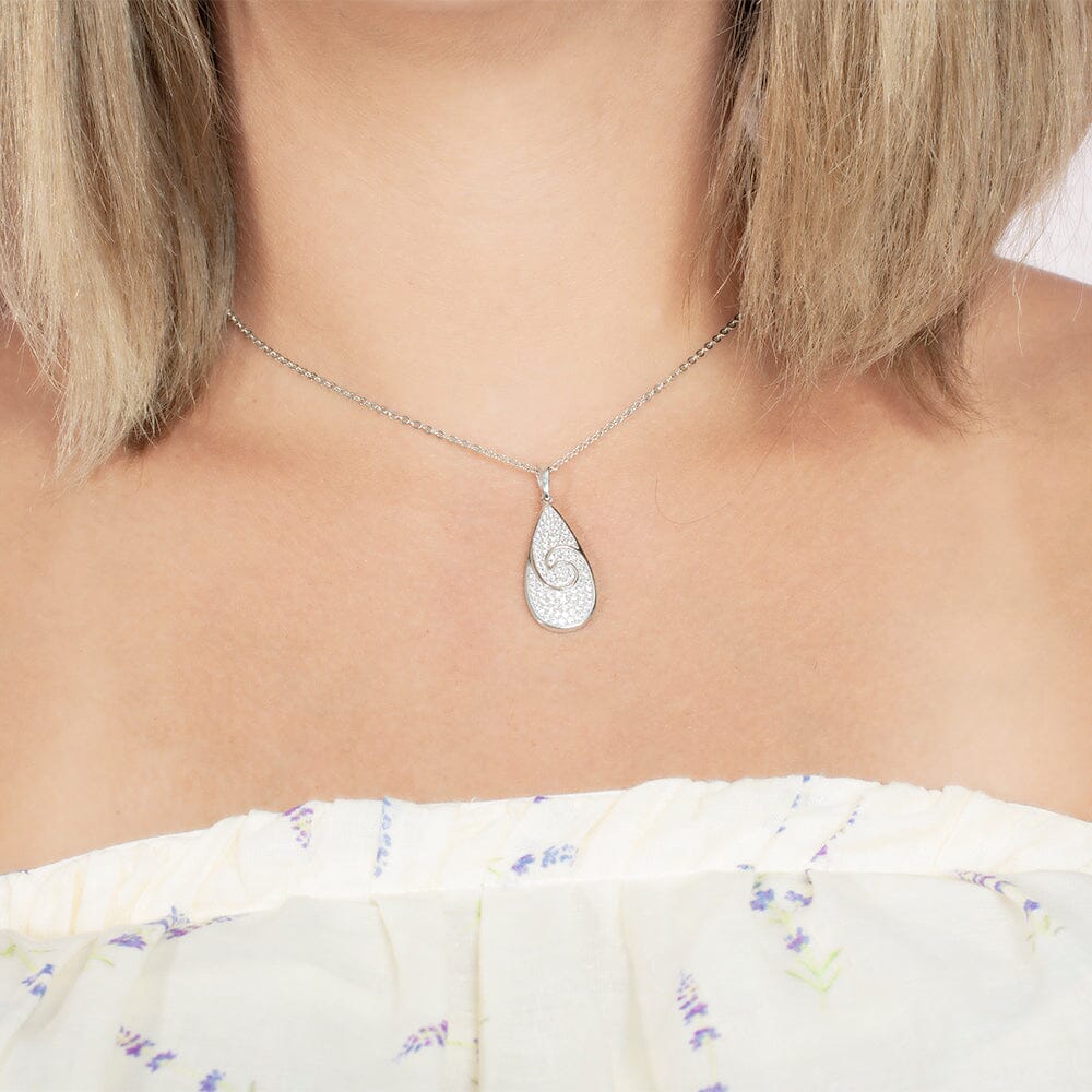 Pavé Nalu Teardrop Pendant Pendant Island by Koa Nani 