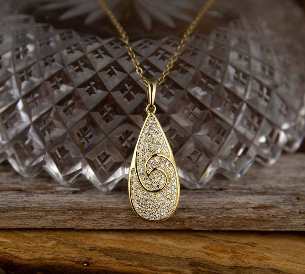 Pavé Nalu Teardrop Pendant Pendant Island by Koa Nani 