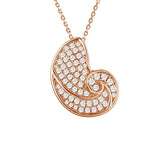 Pavé Nautilus Shell Pendant Pendant Island by Koa Nani Rose Gold 