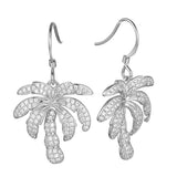 Pavé Niu Palm Tree Earrings Earrings Island by Koa Nani White Gold 