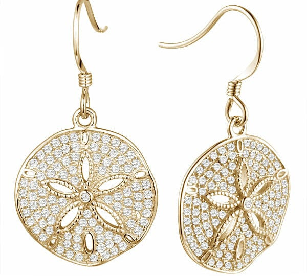 Pavé Ocean Isle Sand Dollar Earrings Earrings Island by Koa Nani 