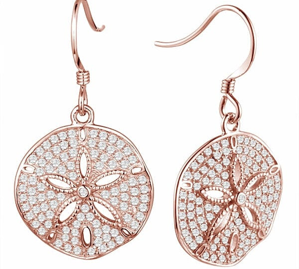 Pavé Ocean Isle Sand Dollar Earrings Earrings Island by Koa Nani Rose Gold 