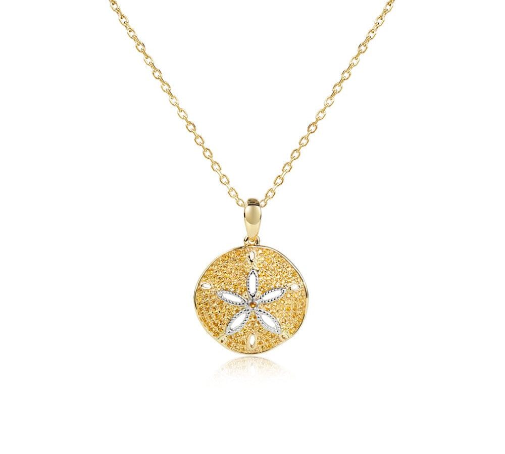 Pavé Ocean Isle Sand Dollar Pendant with Citrine Pendant Island by Koa Nani 