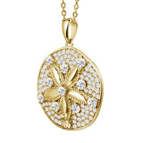 Pavé Ocean Sand Dollar Pendant Pendant Island by Koa Nani Yellow Gold 