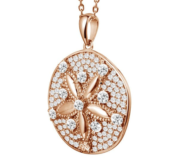 Pavé Ocean Sand Dollar Pendant Pendant Island by Koa Nani Rose Gold 