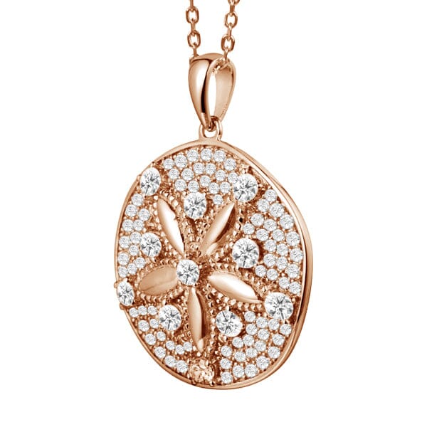 Pavé Ocean Sand Dollar Pendant Pendant Island by Koa Nani Rose Gold 