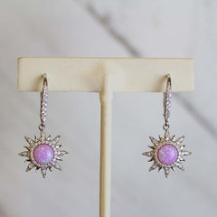 Pavé Opal Sun Earrings Earrings Island by Koa Nani 