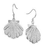 Pavé Oyster Shell Earrings Earrings Island by Koa Nani White Gold 