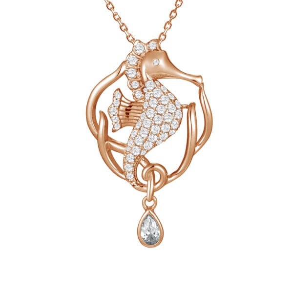 Pavé Royal Seahorse Pendant Pendant Island by Koa Nani Rose Gold 