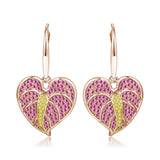 Pavé Ruby Anthurium Earrings Earrings Island by Koa Nani 